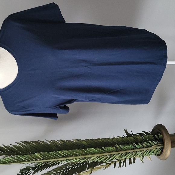 Time and Tru navy blue short sleeve crew neck tee - Picture 1 of 7